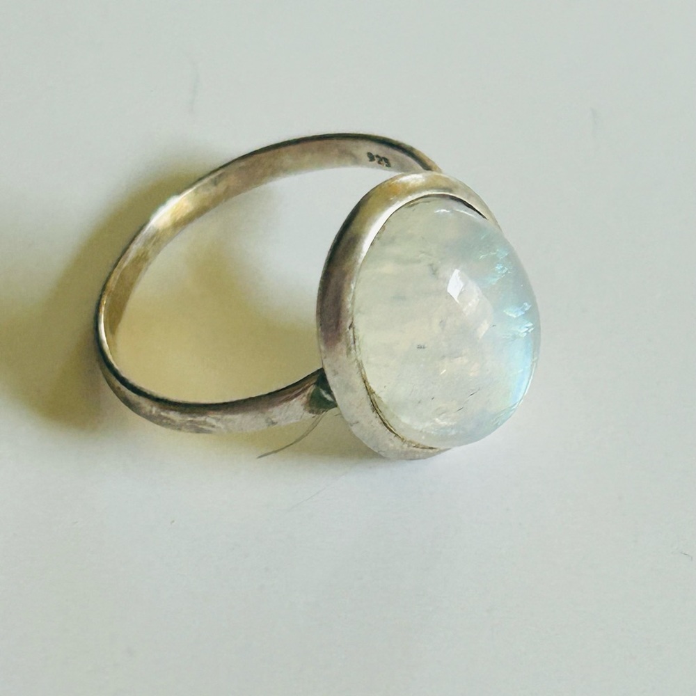 Elegant 925 Moonstone Ring Size 12 1/2